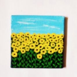Sunflower Field Mini Magnet