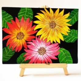 Floral Canvas Desk Frame