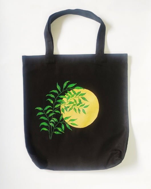 Handpainted Canvas Tote Bag