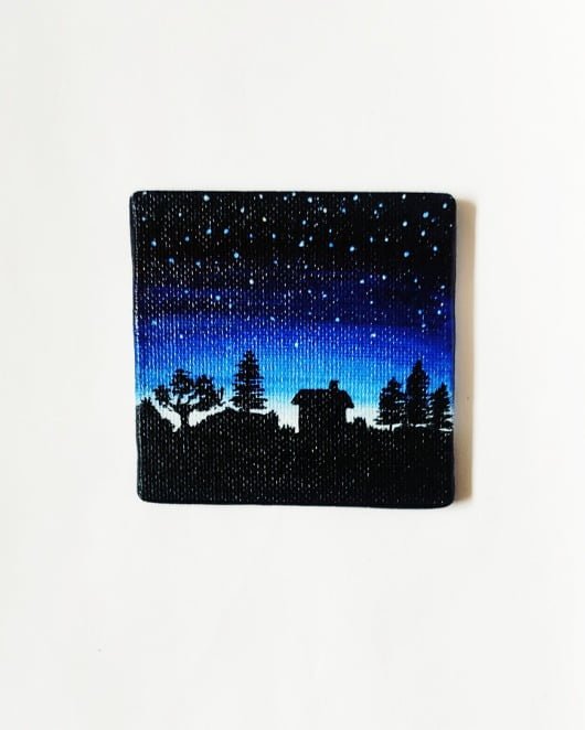 Night sky fridge magnets