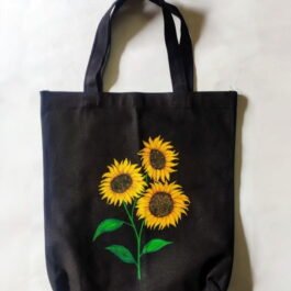 Handpainted Sunflower Tote Bag