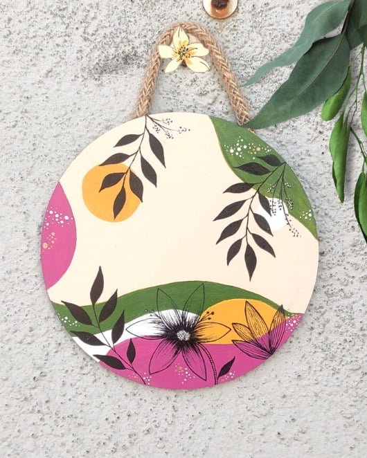 Round Abstract Wall Hanging