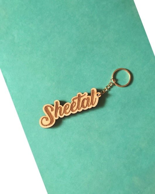 Wooden Engraved Keychain