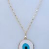 Large Evil Eye Charm Necklace (Blue)