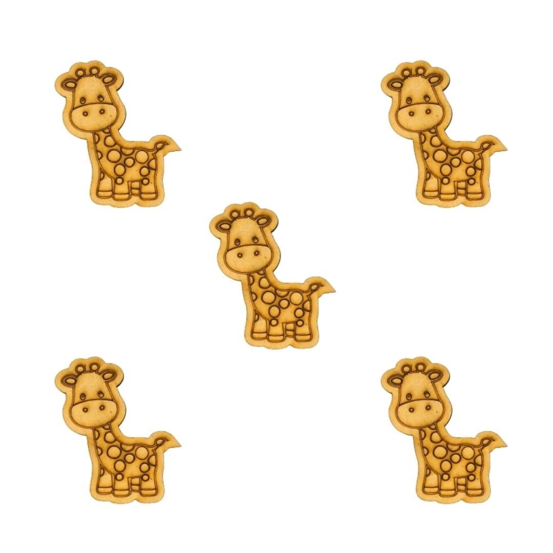 MDF cut out - giraffe - set of 5