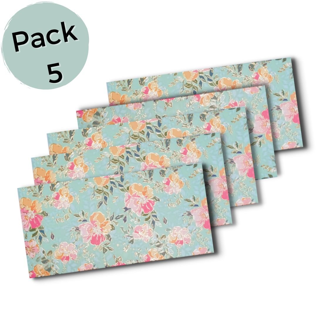 Money Envelopes - Blue - Pack of 5