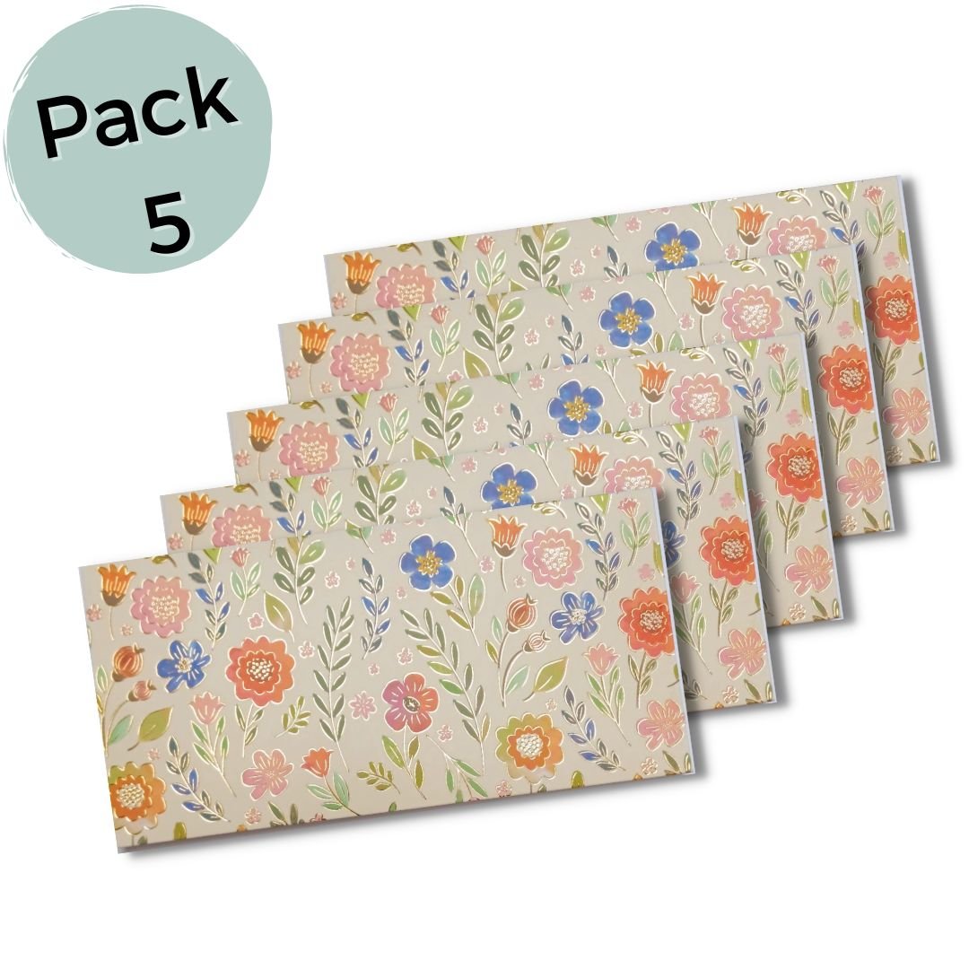 Money Envelopes - Floral - Set of 5