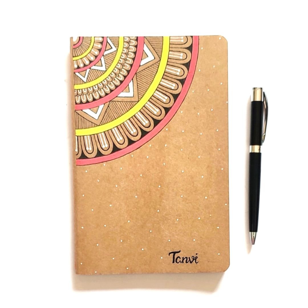 Hand Painted Notebook - Mandala Art