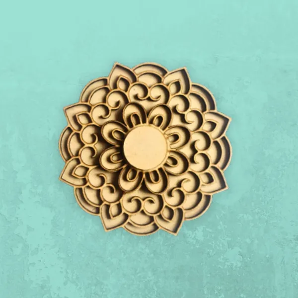 Laser cut Rangoli + T-light candle holder