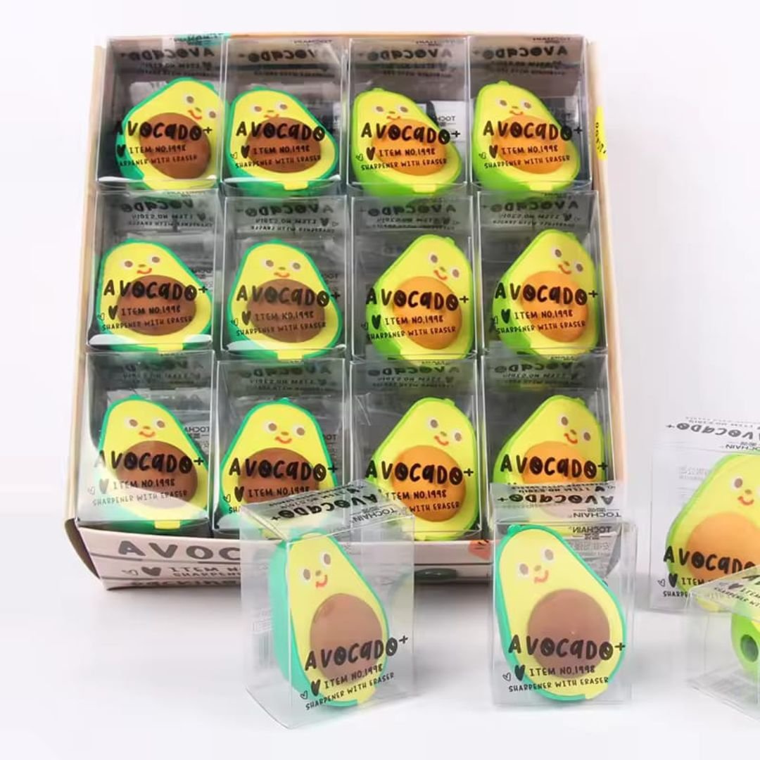 Cute Avocado 2-in-1 Eraser and Sharpener – Fun & Functional Kawaii Stationery - Image 5