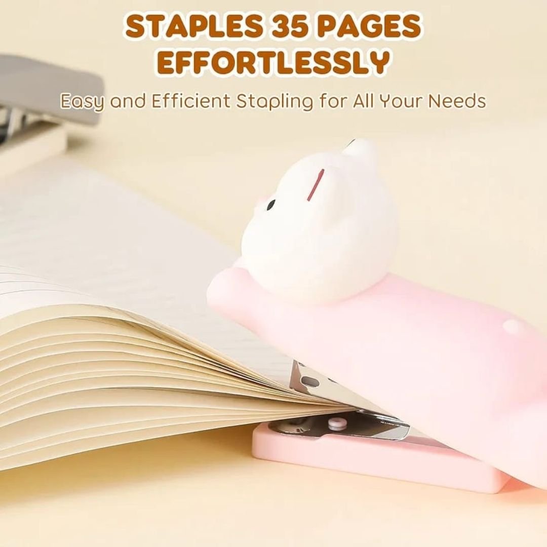 Cute Silicone Kitty Cat Stapler – Pink Edition - Image 3