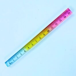 Pastel Acrylic Ruler – 15cm Transparent Multicolour Scale