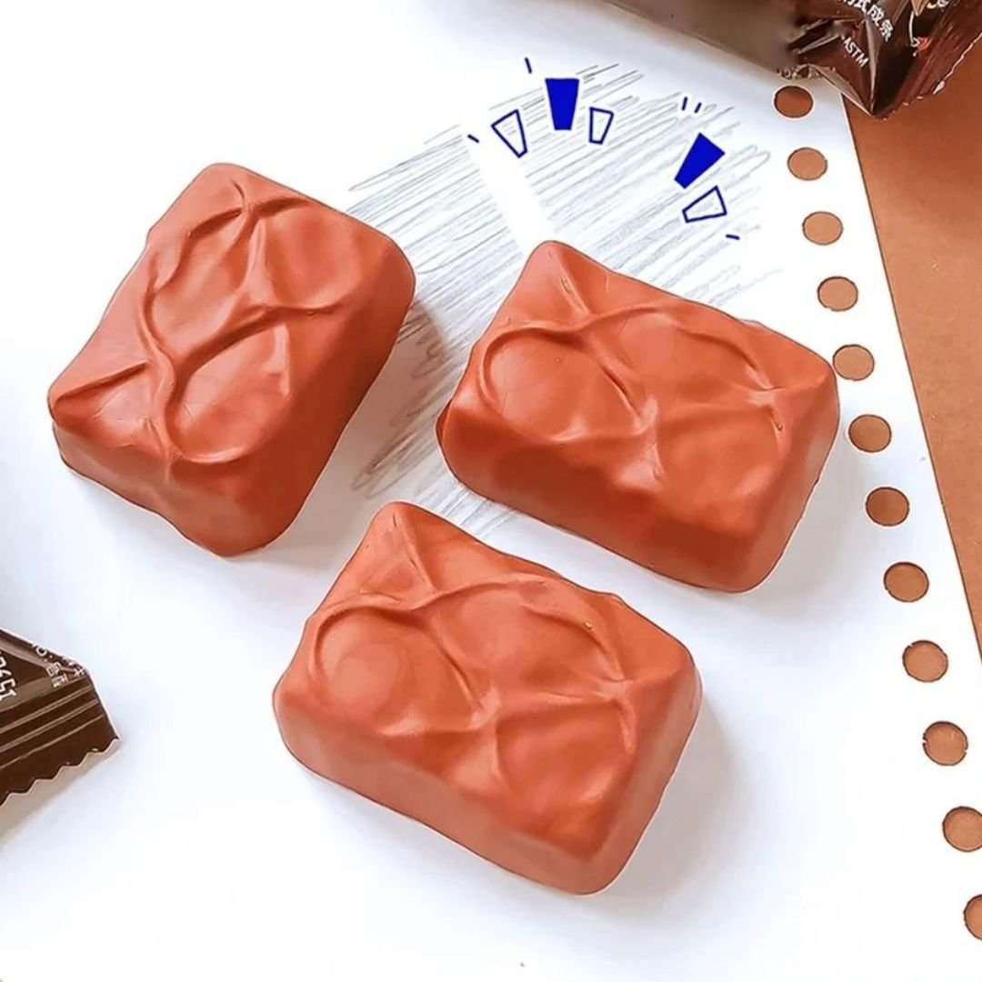 Snicker Style Chocolate Bar Eraser – 3D Realistic Design - Image 2