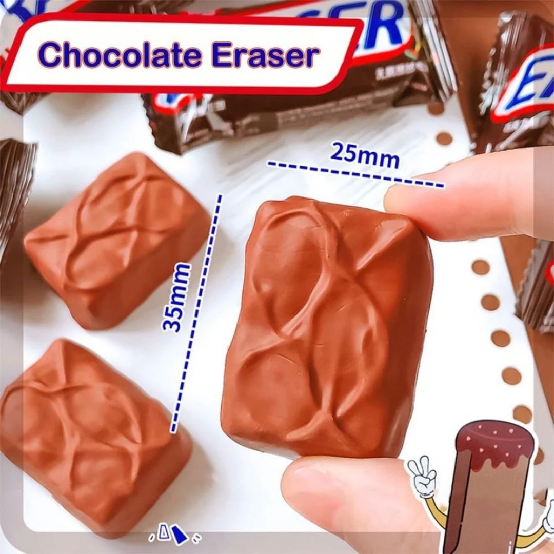 Snicker Style Chocolate Bar Eraser – 3D Realistic Design - Image 6