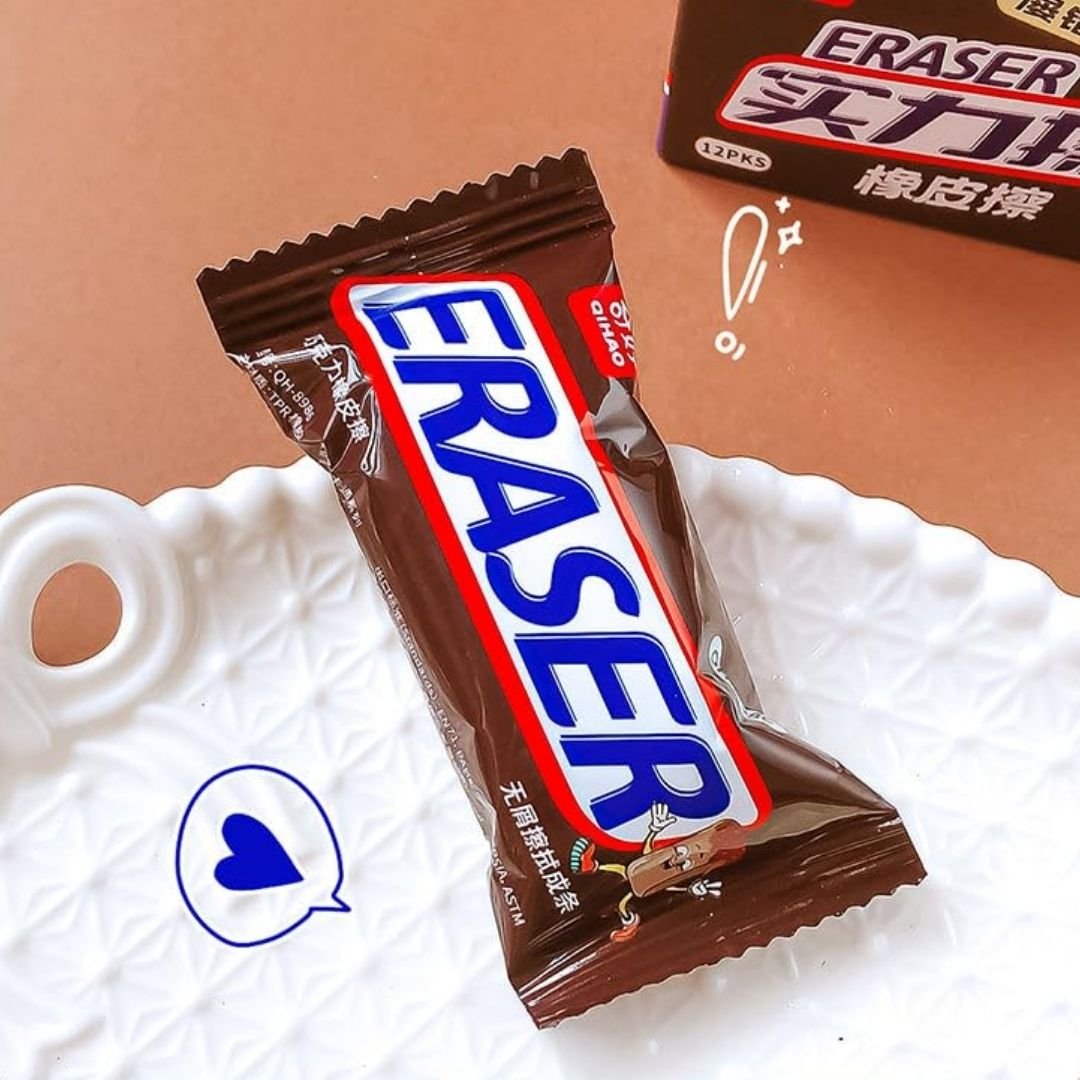 Snicker Style Chocolate Bar Eraser – 3D Realistic Design - Image 4