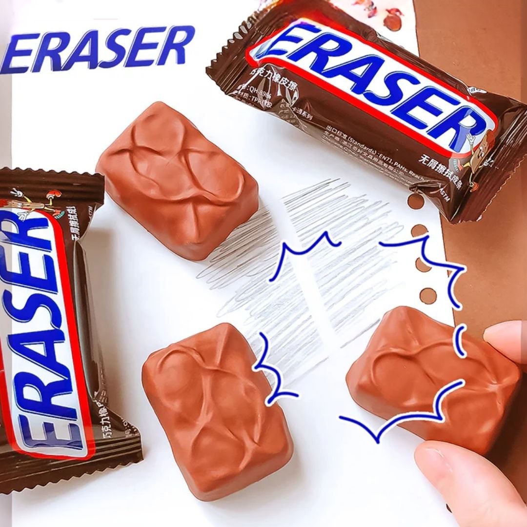 Snicker Style Chocolate Bar Eraser – 3D Realistic Design - Image 7