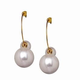 Double Pearl Hoop Earrings