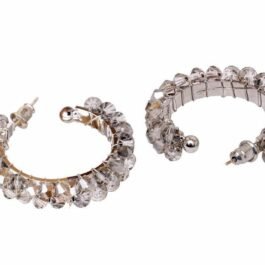Crystal Cluster Hoop Earrings