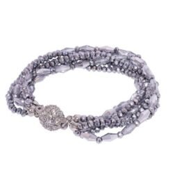 Midnight Spark Crystal Bracelet with Gunmetal & Rhinestones